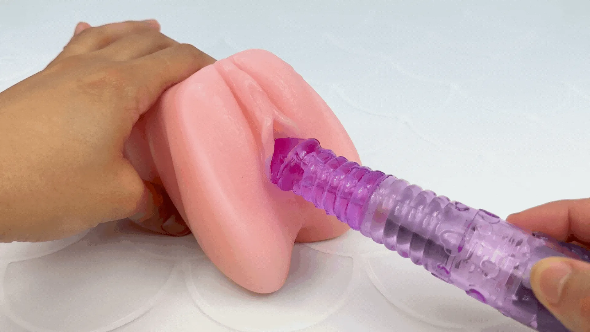 2 FREE: X-Strong Realistic Ribbed Vibe & Lube - Real-Feel Penetration Kit!