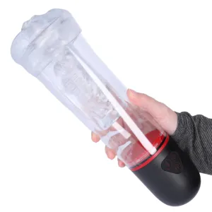 3-in-1 Brotar Vibrating Penis Pump. Stroker. & Sucker