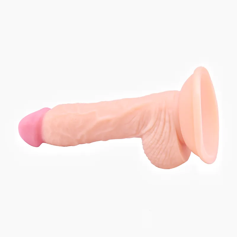 5 Inch Realistic Suction Cup Dildo With Balls - Stick & Pounce Up & Down!