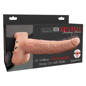 9 Vibrating Hollow Strap-on