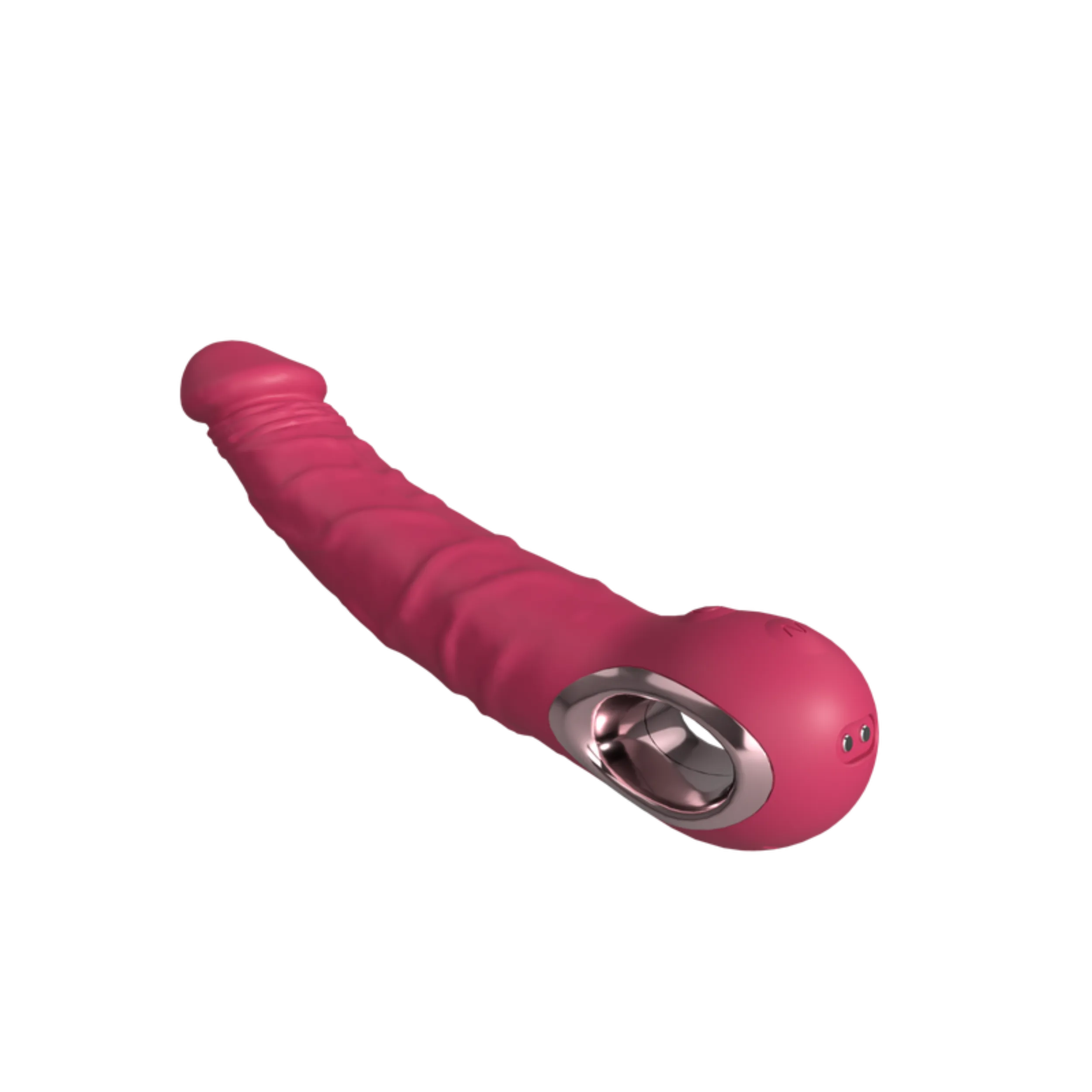 9.5 Inch Veined Vibrating  Silicone Dildo - Deep. Lifelike Penetration!