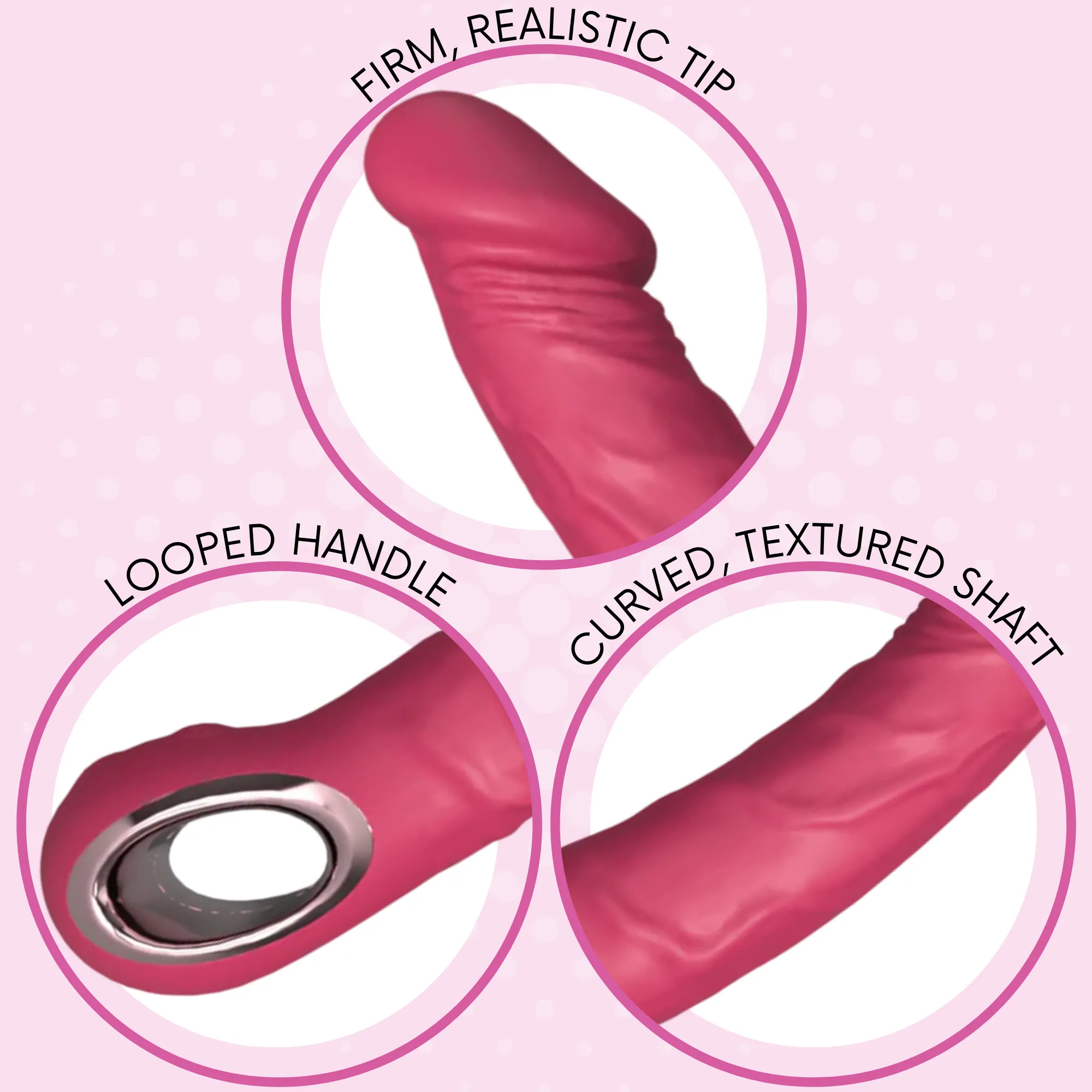 9.5 Inch Veined Vibrating  Silicone Dildo - Deep. Lifelike Penetration!