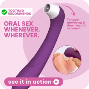Adore Dual-Ended Clit Licking Tongue Toy: Oral Sex On Demand
