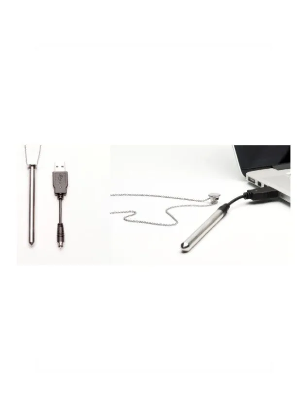 Crave Vesper Necklace Vibrator Silver