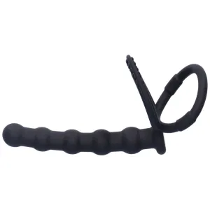 Double Delight Dual Insertion Cock Ring With Anal Probe