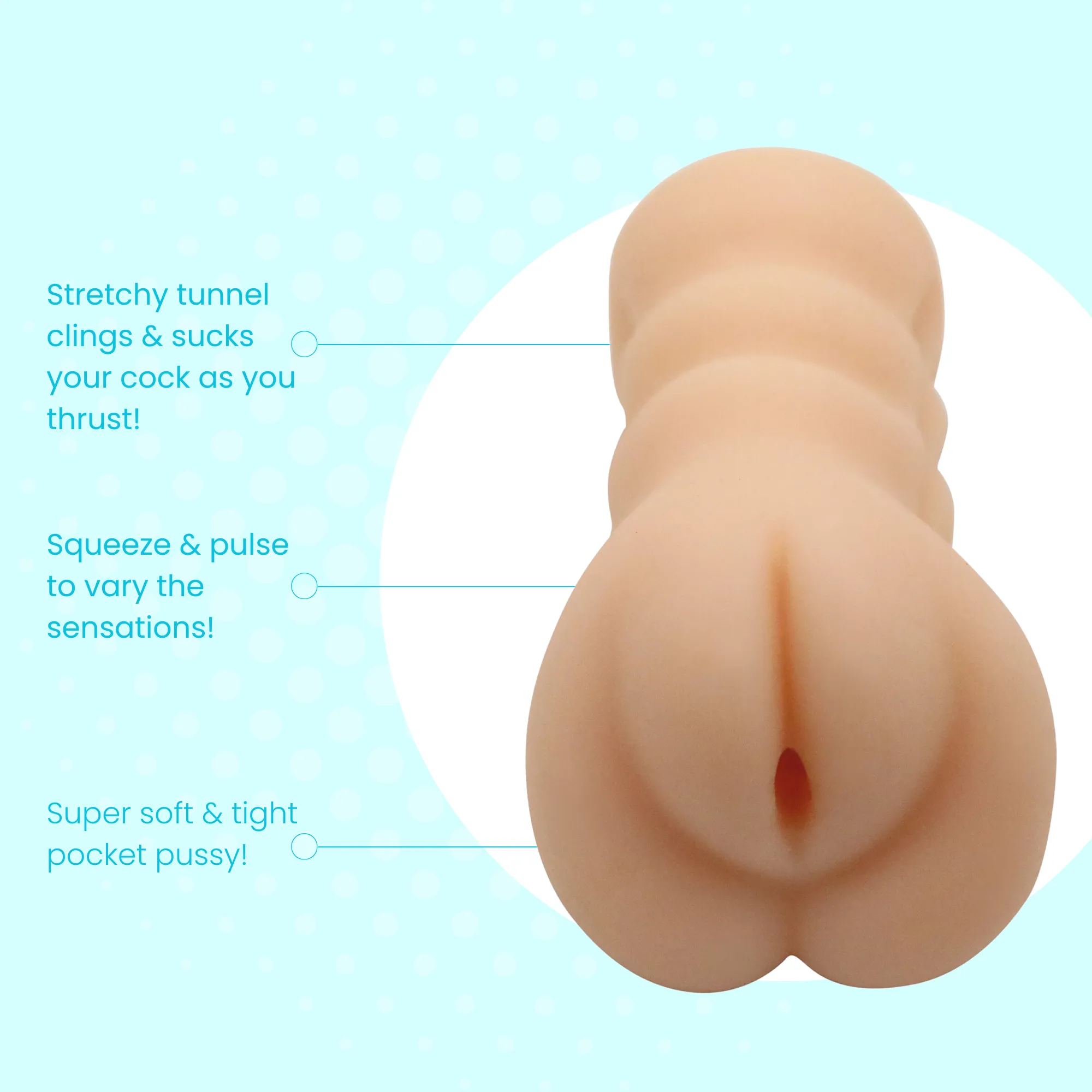 Easy Grip Pocket Pussy & Vibration Masturbation Bundle