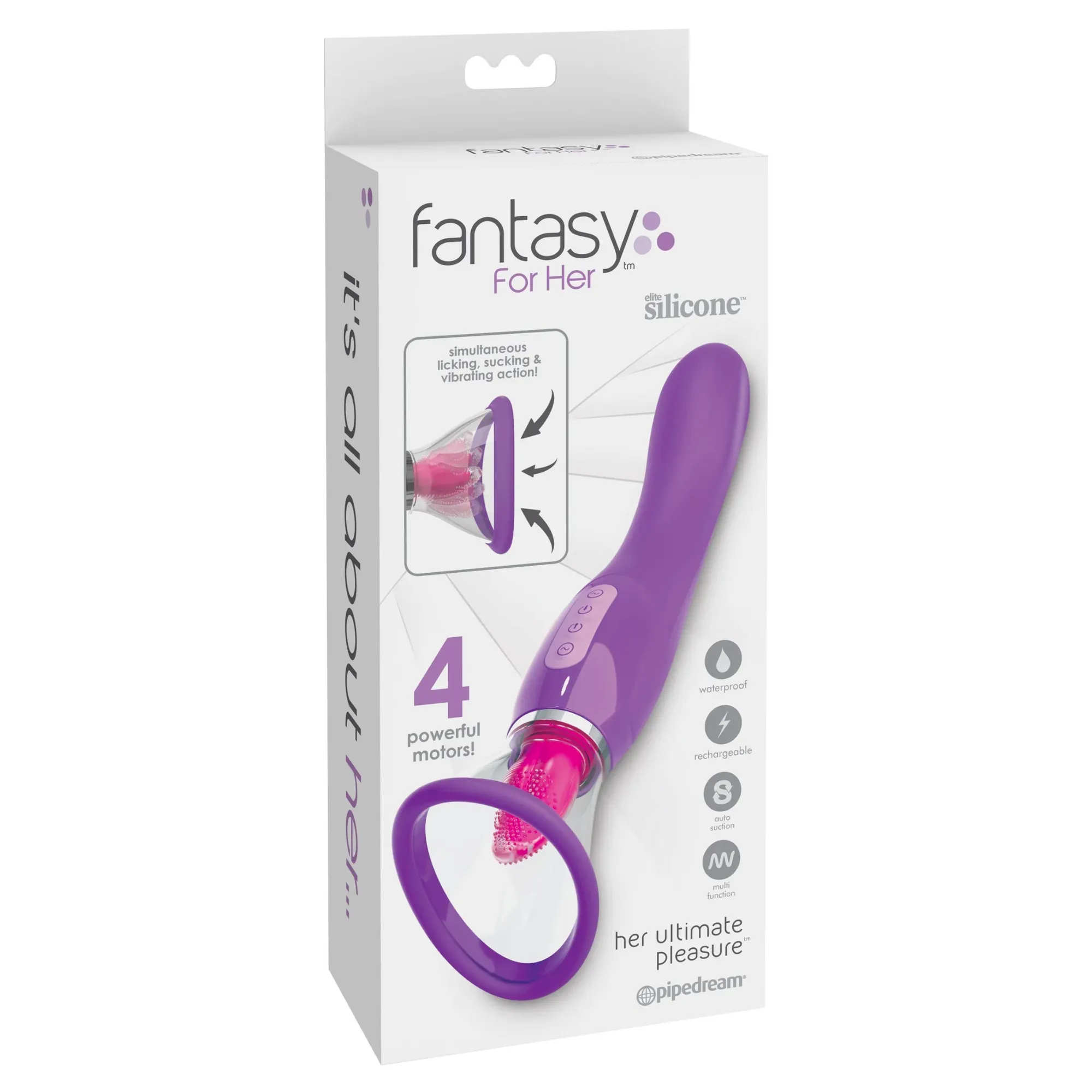 Fantasy For Her Ultimate Pleasure Dual-Ended Tongue Vibrator