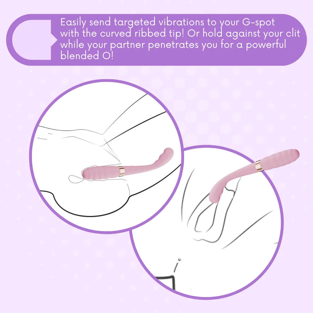 Flexible Silicone Dual-Ended G-Spot Vibrator - Strong Vibes on Each End!