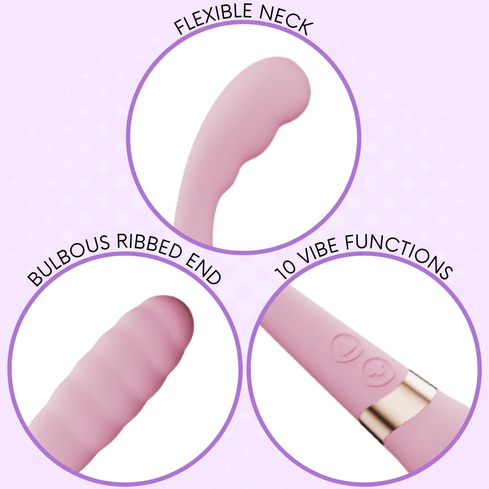Flexible Silicone Dual-Ended G-Spot Vibrator - Strong Vibes on Each End!