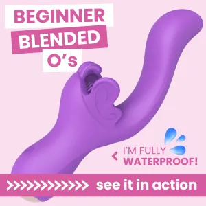 Fluttering Bliss Silicone Dual Action Butterfly Vibrator - It's Waterproof!