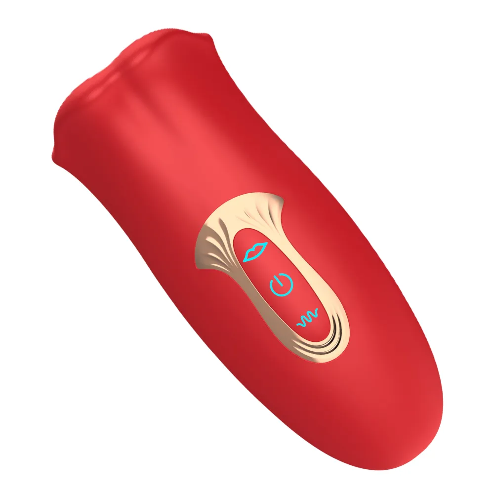 French Kiss Biting & Licking Moving Mouth Tongue Vibrator