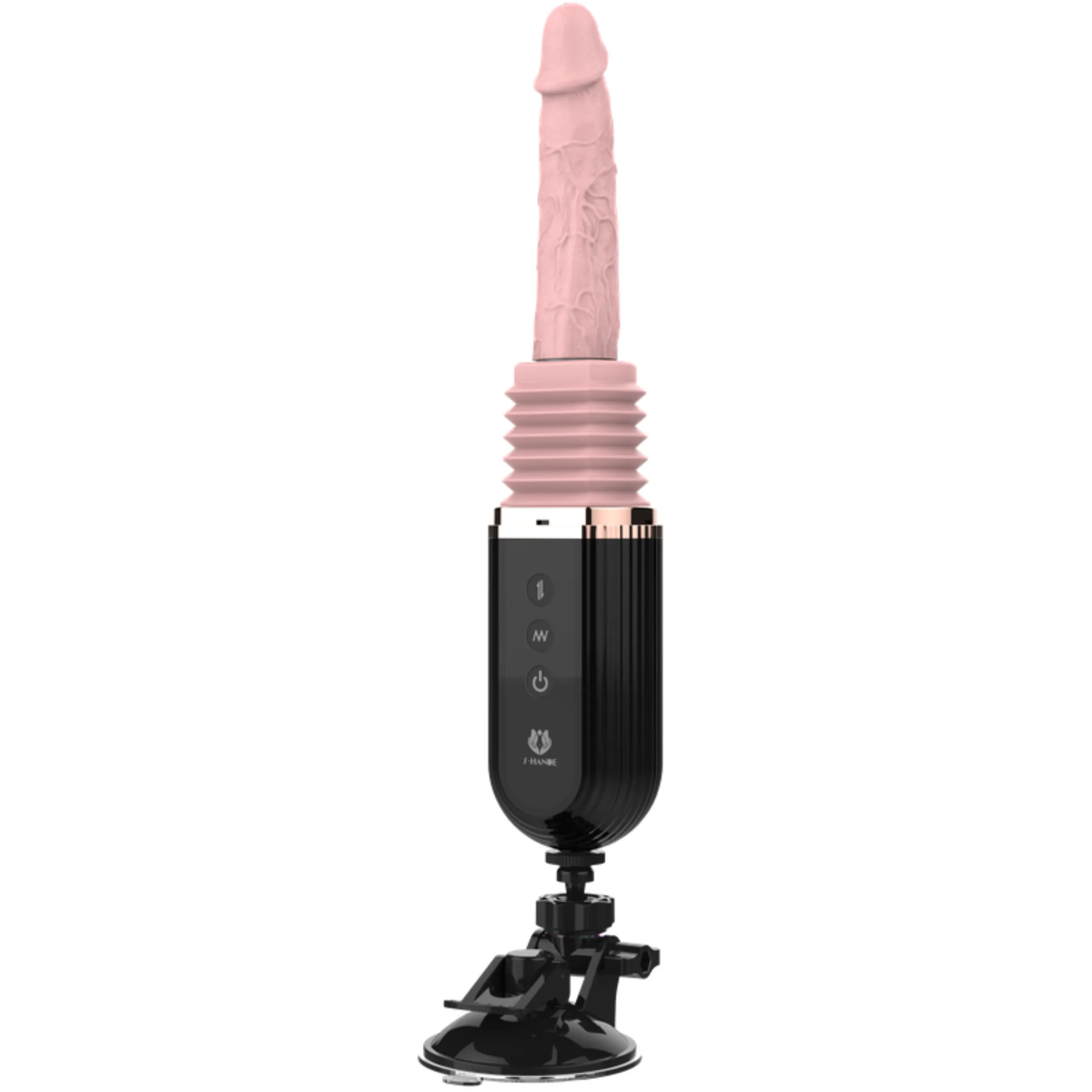 Hands-Free Thrusting & Vibrating Silicone Dildo - Includes Suction Cup Compatible Attachment!