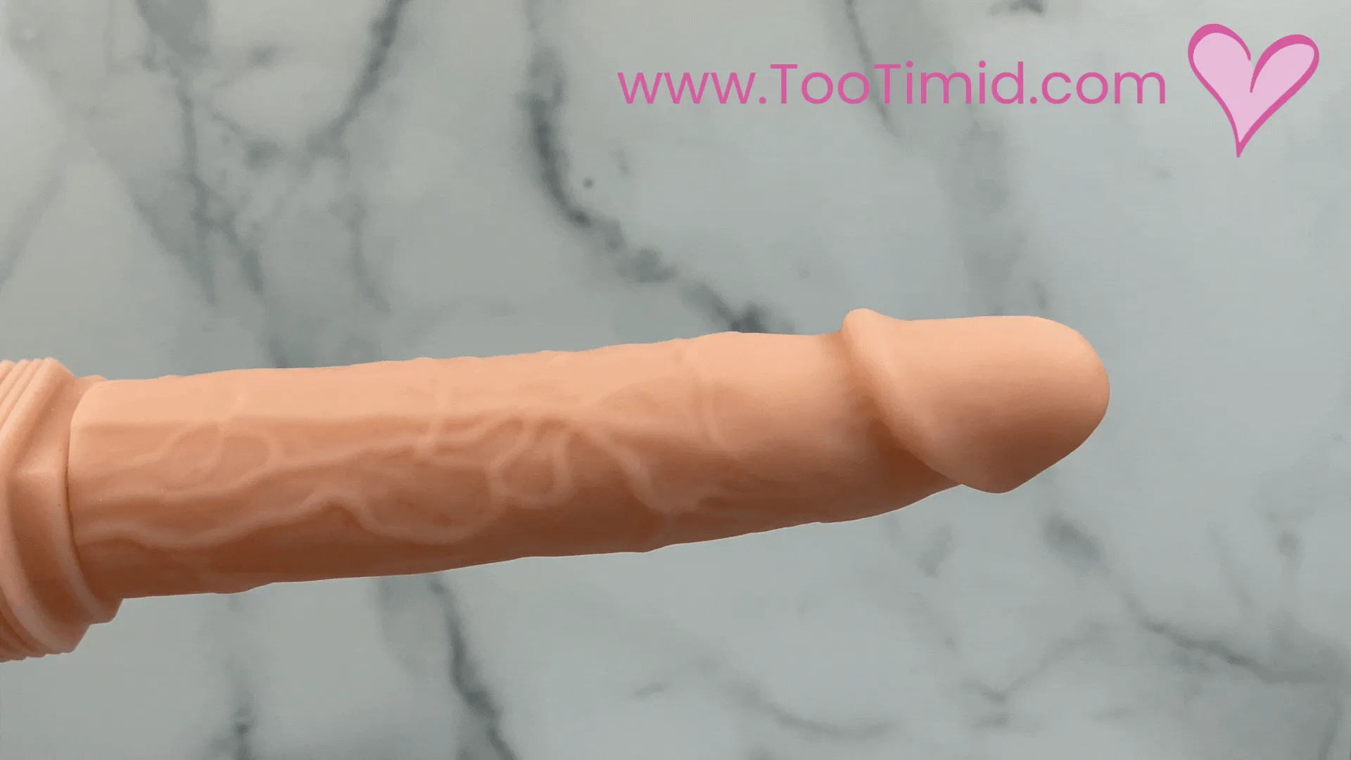 Hands-Free Thrusting & Vibrating Silicone Dildo - Includes Suction Cup Compatible Attachment!