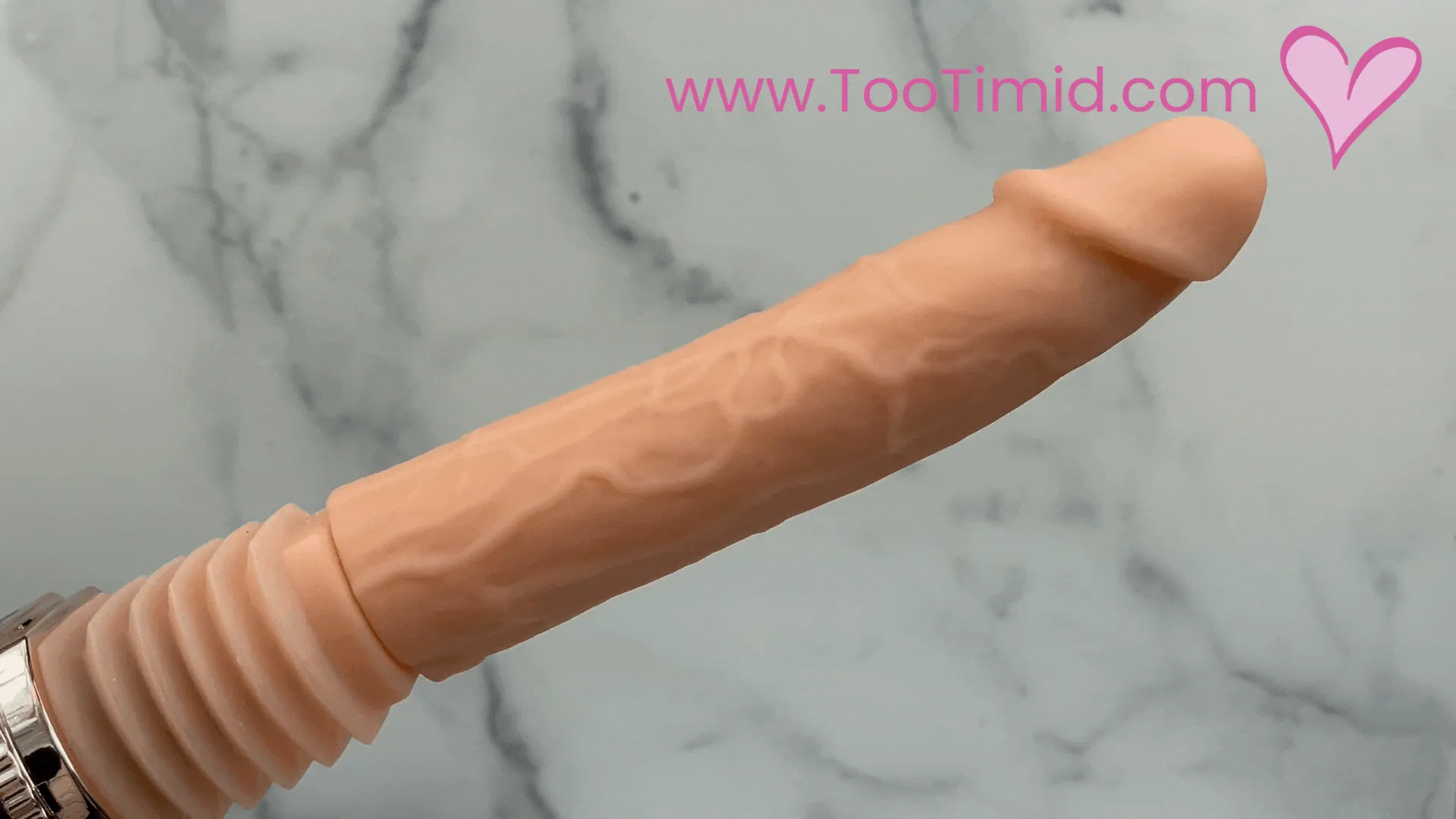 Hands-Free Thrusting & Vibrating Silicone Dildo - Includes Suction Cup Compatible Attachment!