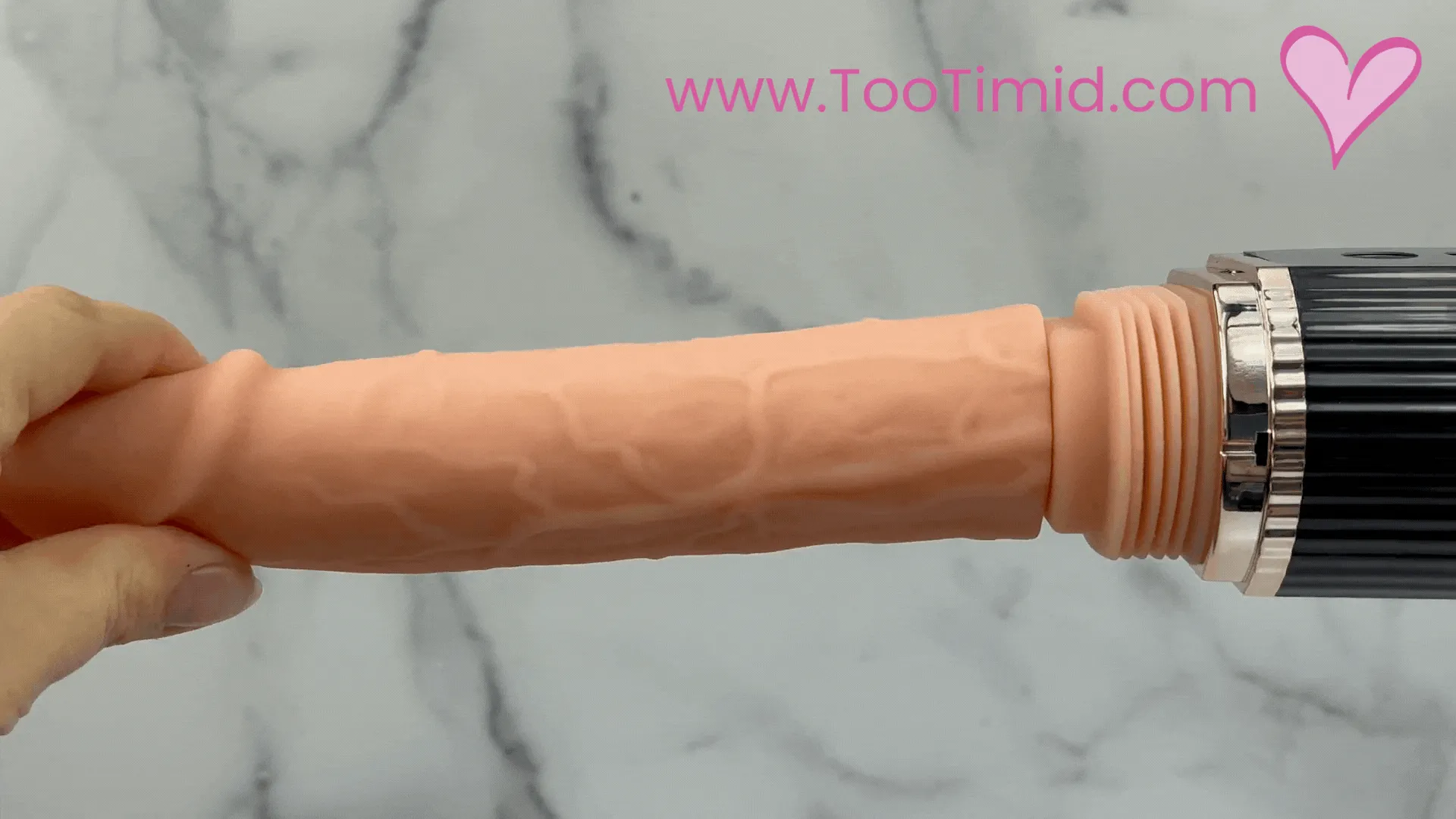 Hands-Free Thrusting & Vibrating Silicone Dildo - Includes Suction Cup Compatible Attachment!