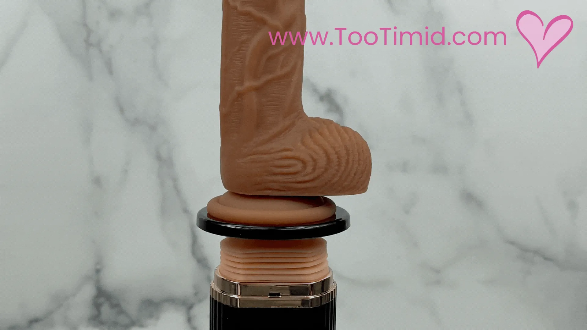 Hands-Free Thrusting & Vibrating Silicone Dildo - Includes Suction Cup Compatible Attachment!