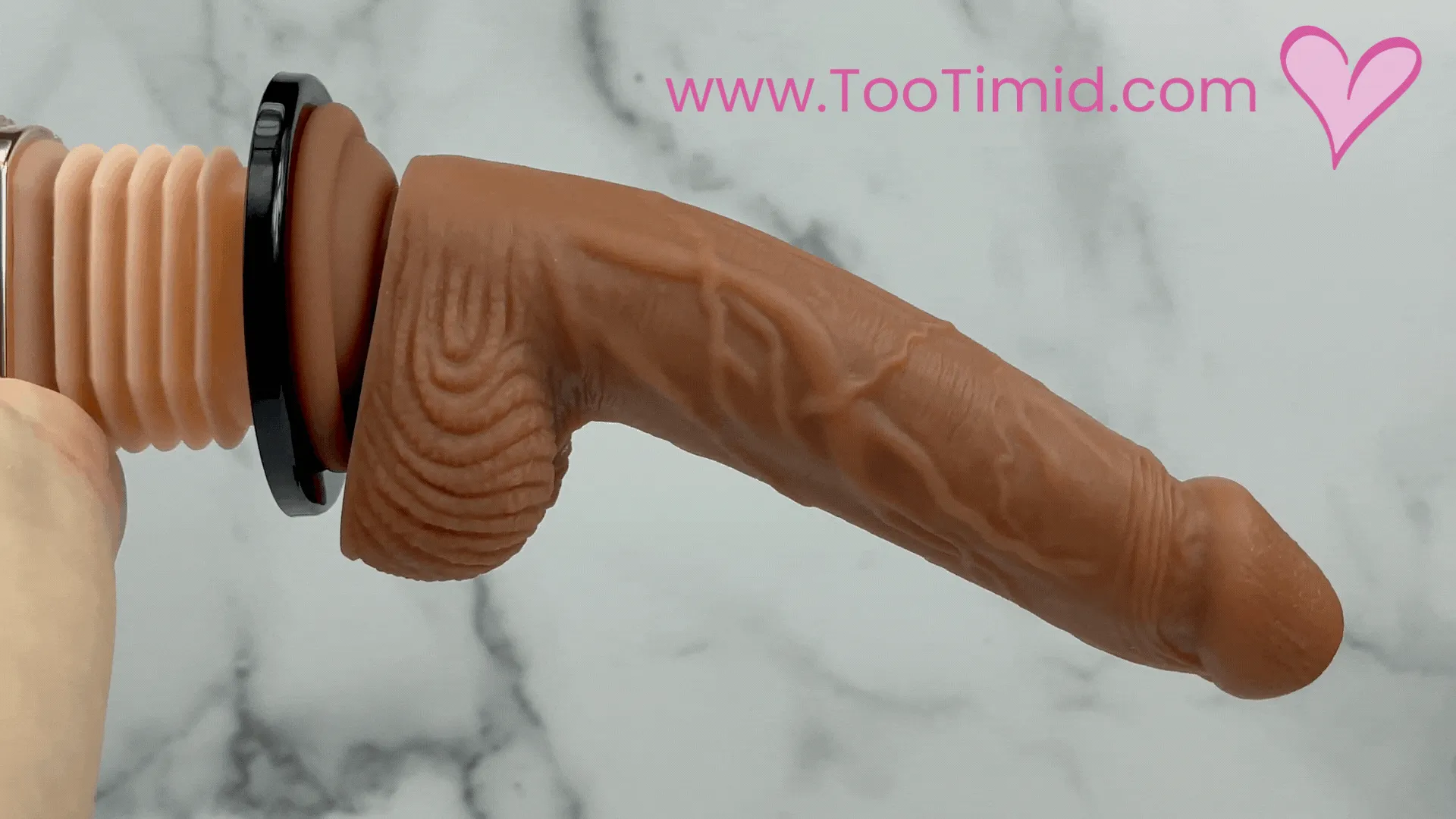 Hands-Free Thrusting & Vibrating Silicone Dildo - Includes Suction Cup Compatible Attachment!