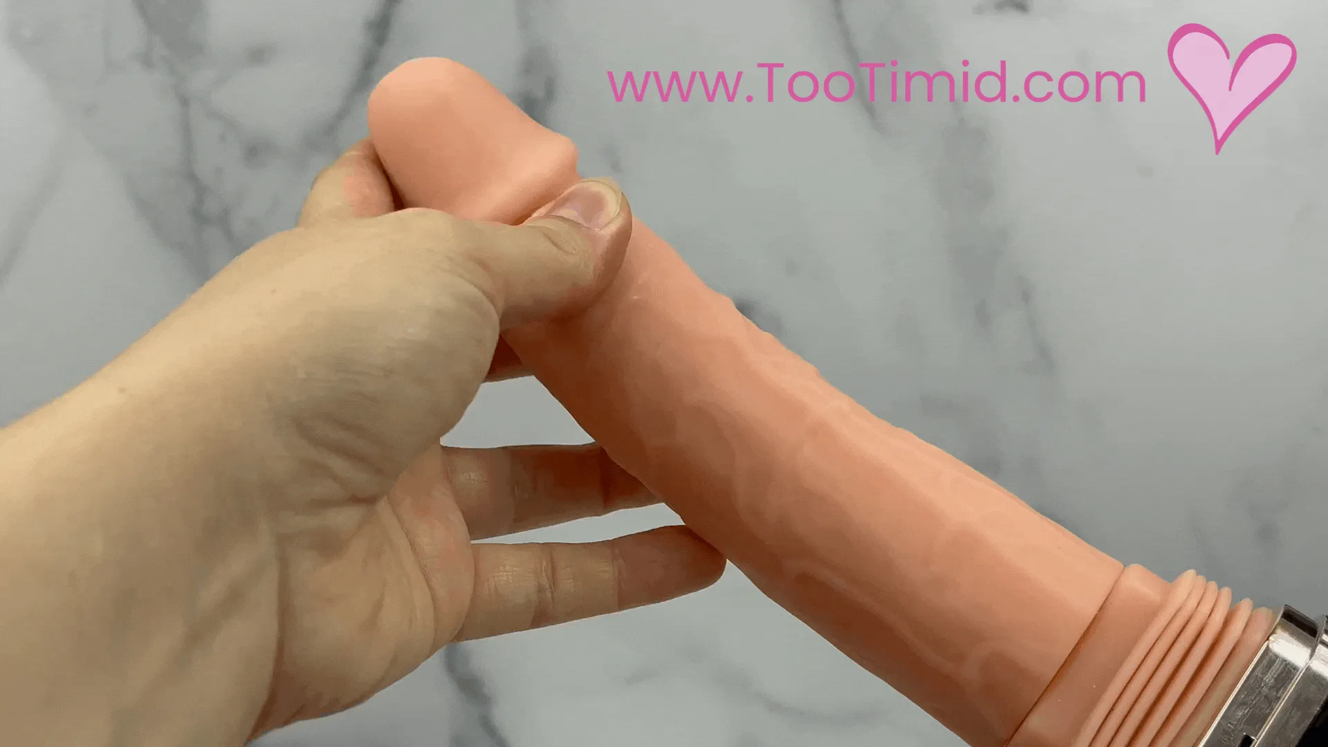 Hands-Free Thrusting & Vibrating Silicone Dildo - Includes Suction Cup Compatible Attachment!