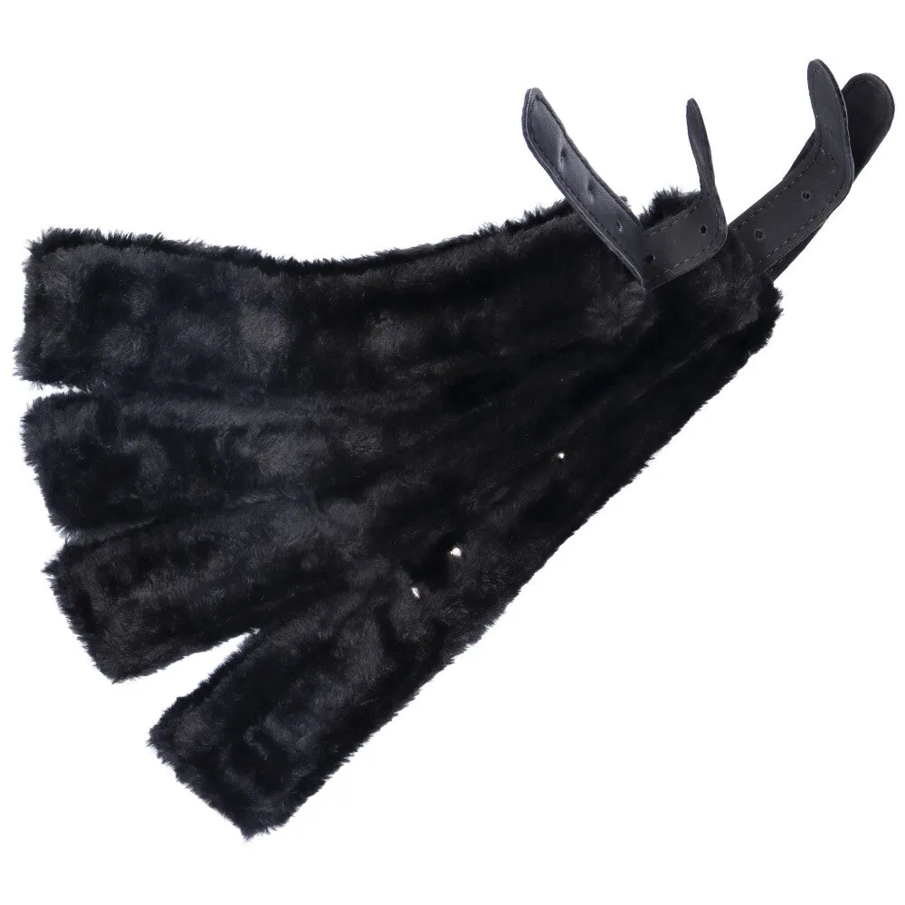 Hog Tie Restraint With Faux Fur Cuffs