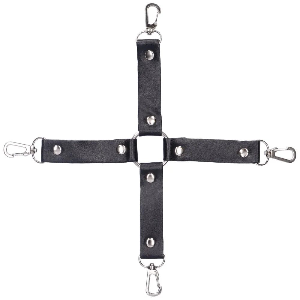 Hog Tie Restraint With Faux Fur Cuffs