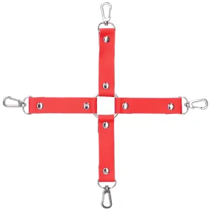 Hog Tie Restraint With Faux Fur Cuffs