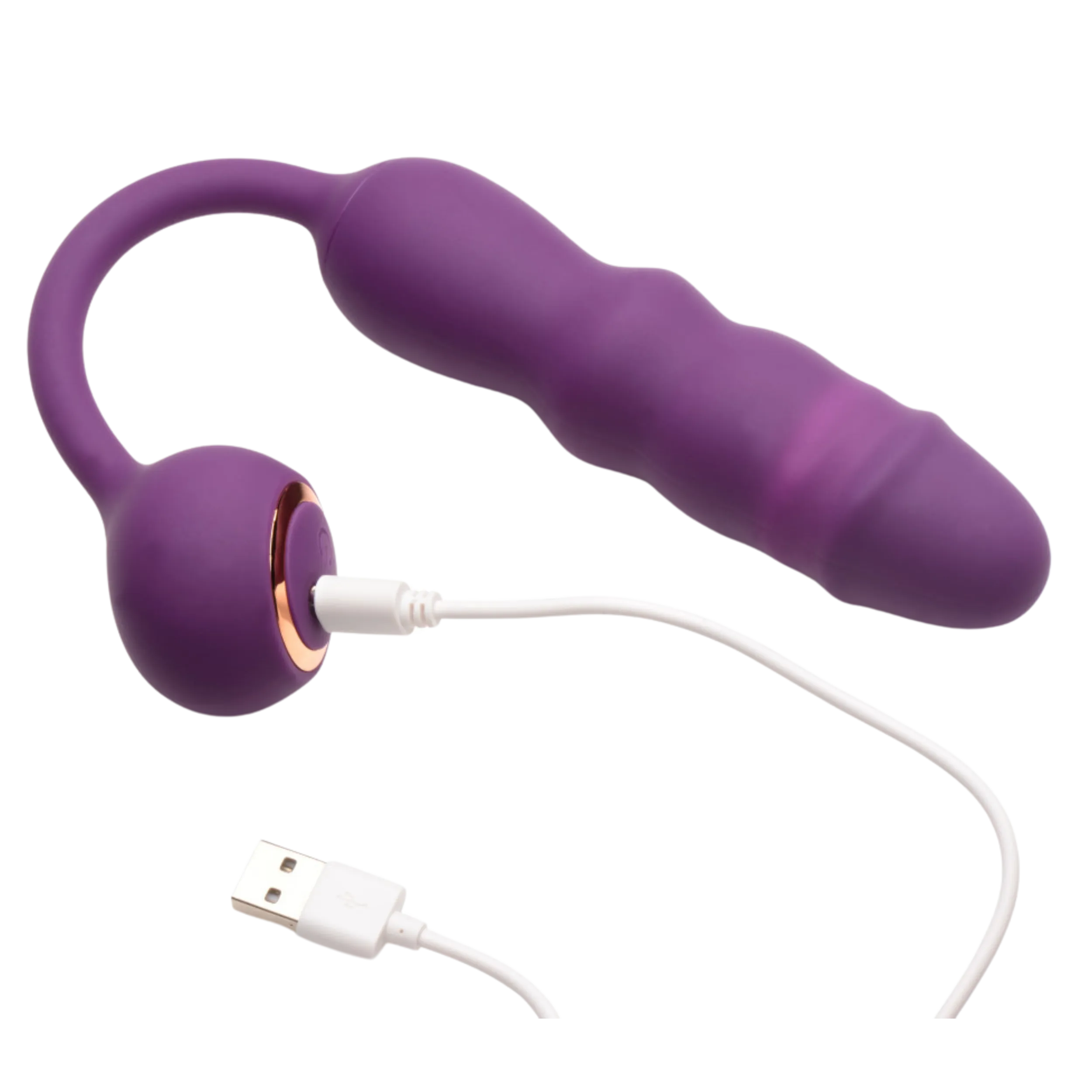 Inmi Thrust Thumper Rechargeable Silicone Vibrator with Remote Control - Purple