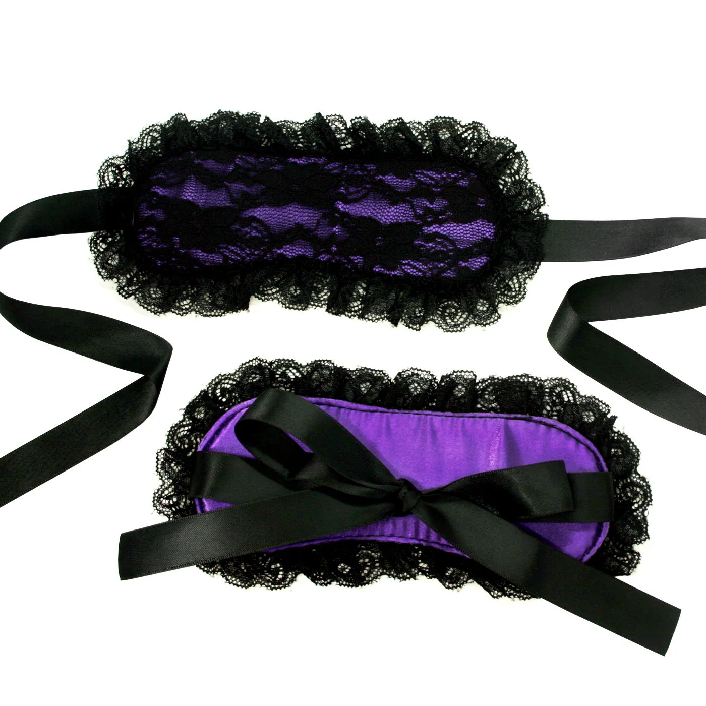 Intimate Bondage Kit For Couples - Silk Lace Blindfold & Cuff Set