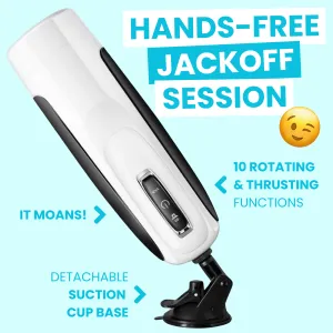 Jolie Hands-Free Thrusting & Rotating Masturbator - It Moans!