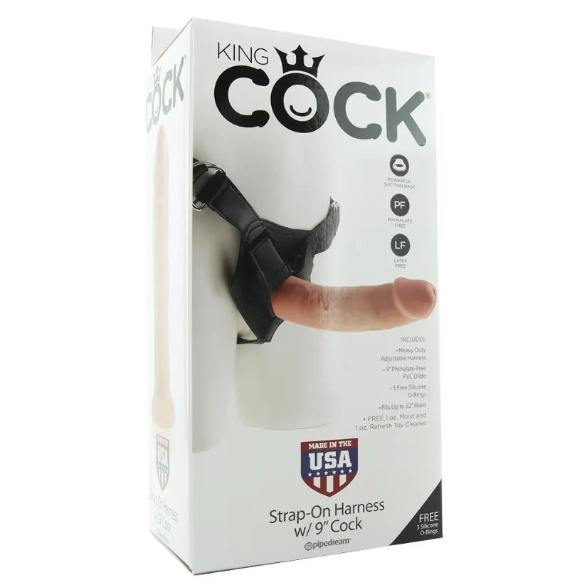 King Cock Strap-On Harness w/ 9 Inch Cock Kit