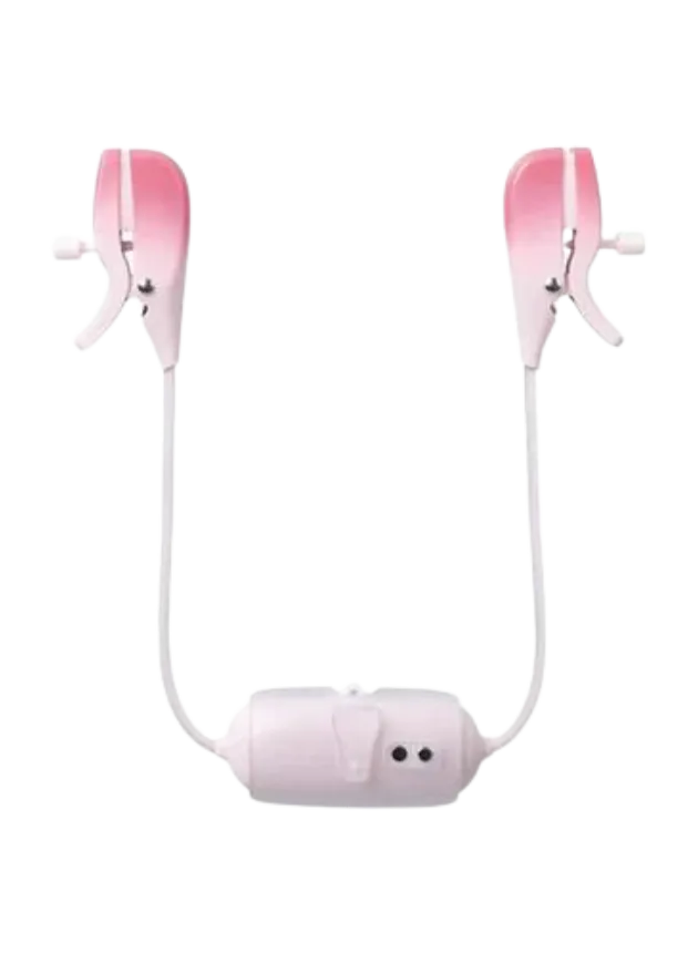 Lovense Gemini App-Controlled Vibrating Nipple Clamp Pink