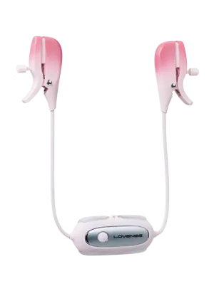 Lovense Gemini App-Controlled Vibrating Nipple Clamp Pink
