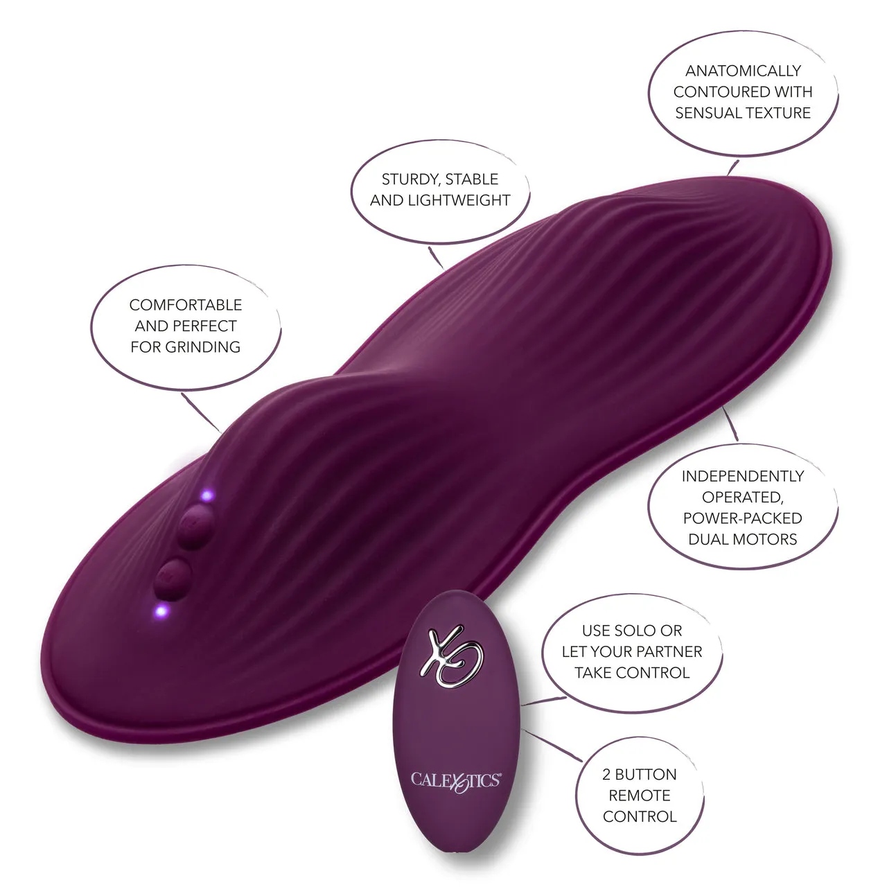 Lust Remote Control Dual Rider Hands-Free Sit On Vibrator