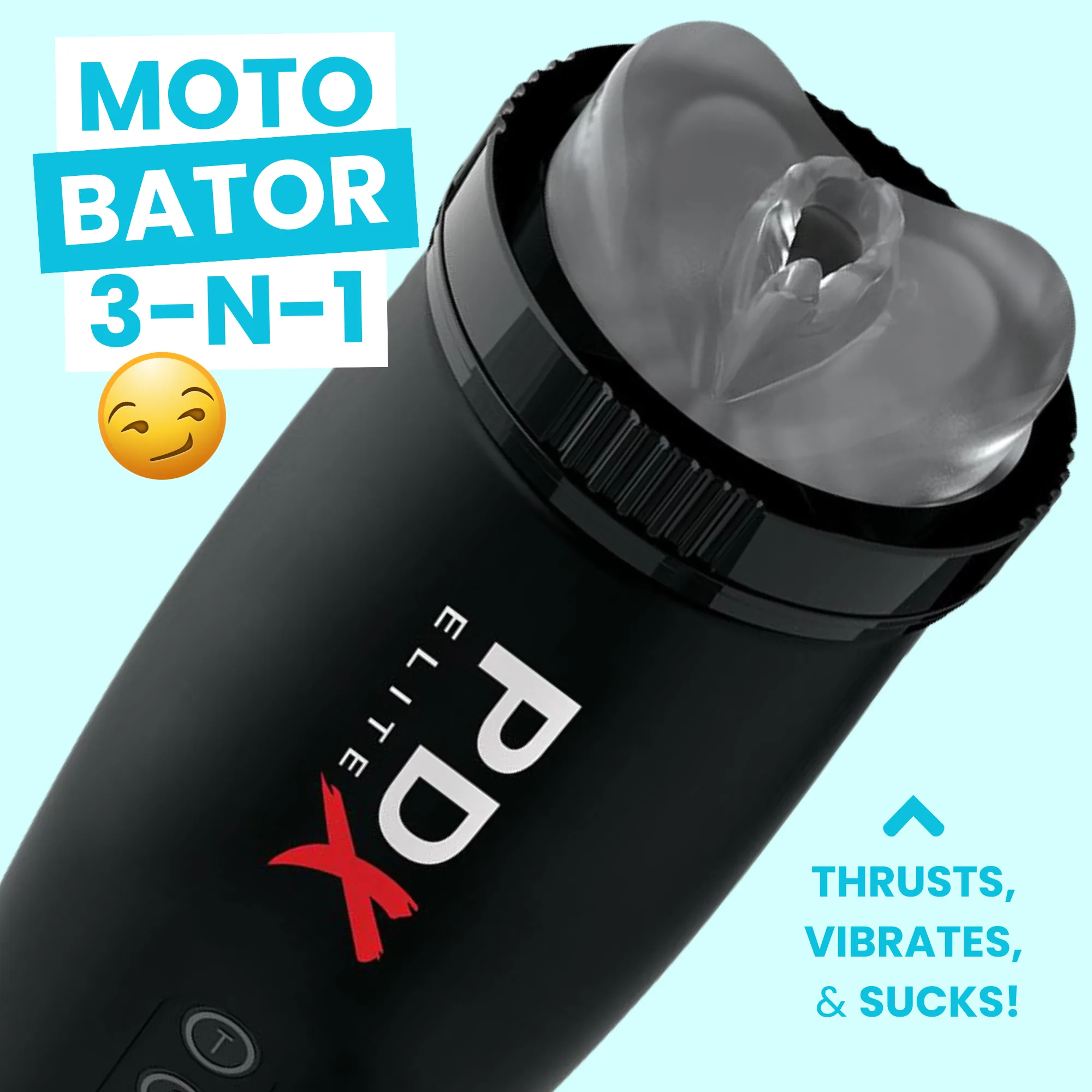 Moto Bator 3-in-1 Masturbator - Thrusting. Vibrating. & Sucking Action!