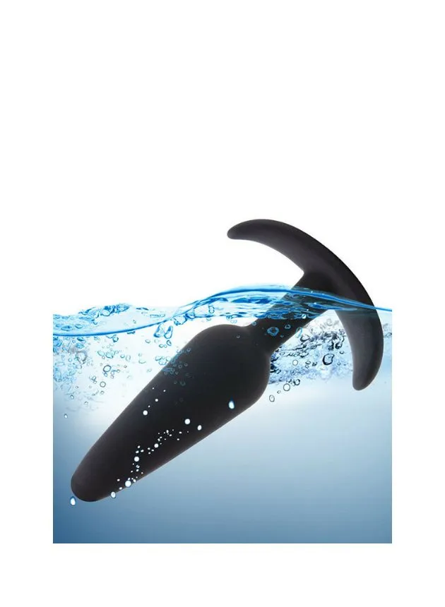 NOTI Noir Large Butt Plug with Curved base 12.3 cm