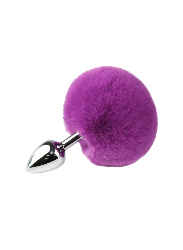 NOTI Rabbit Tail Stainless Steel Butt Plug