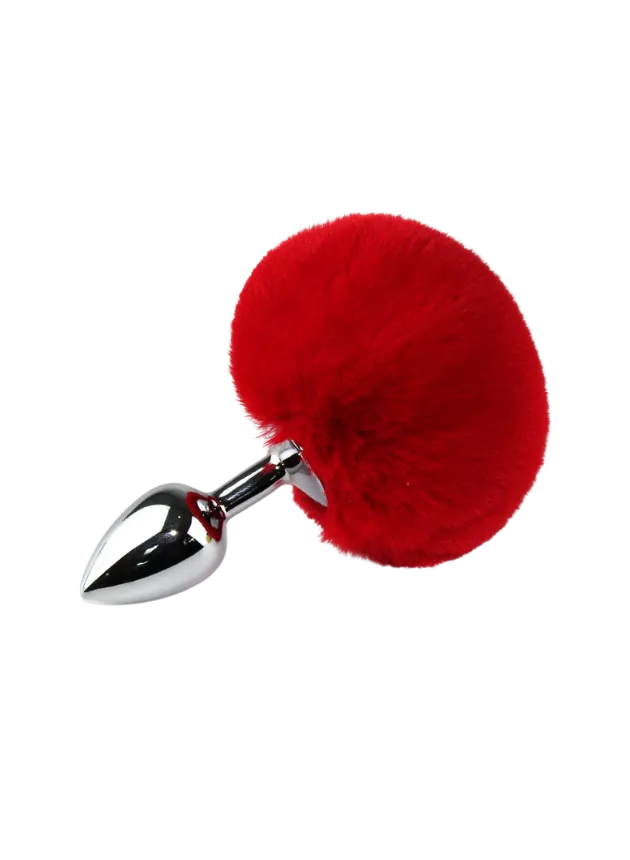 NOTI Rabbit Tail Stainless Steel Butt Plug