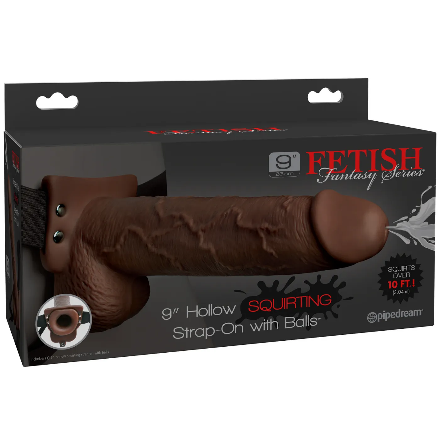 Pipe Dream 9 Inch Hollow Squirting Strap-On