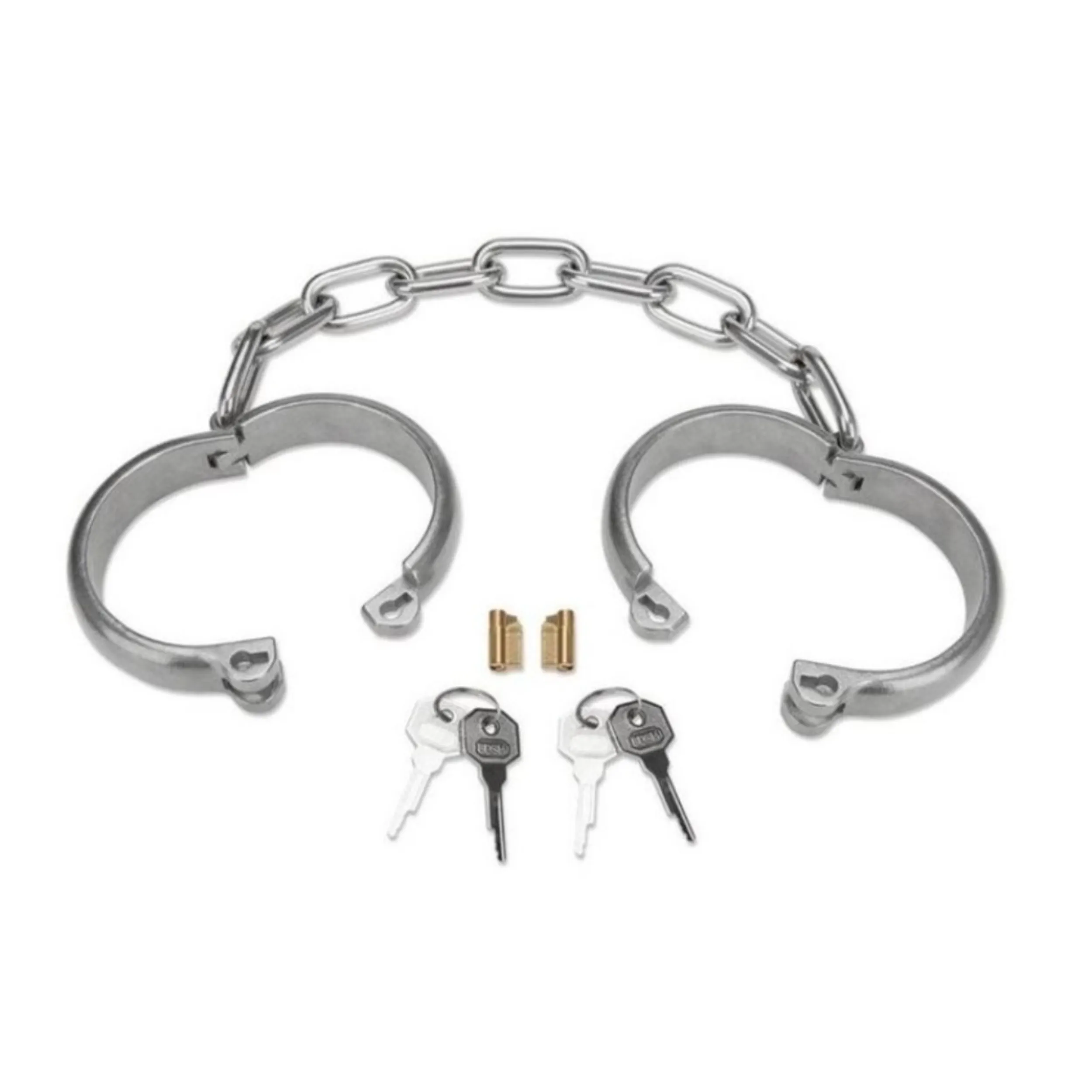 Prowler RED Heavy Duty Metal Handcuffs - Stainless Steel