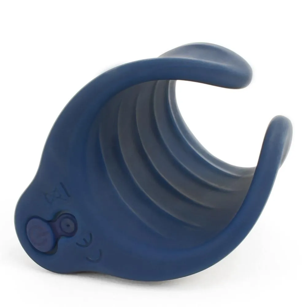 Rechargeable Textured Pocket Stroker - Blue