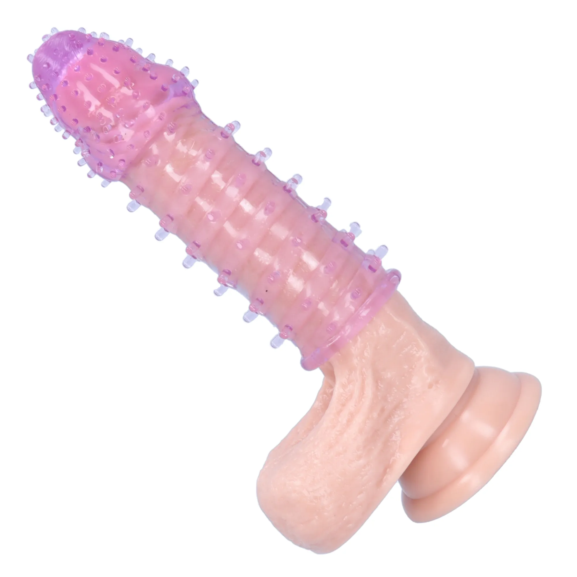 Ribbed Penis Extension With Pleasure Nubs