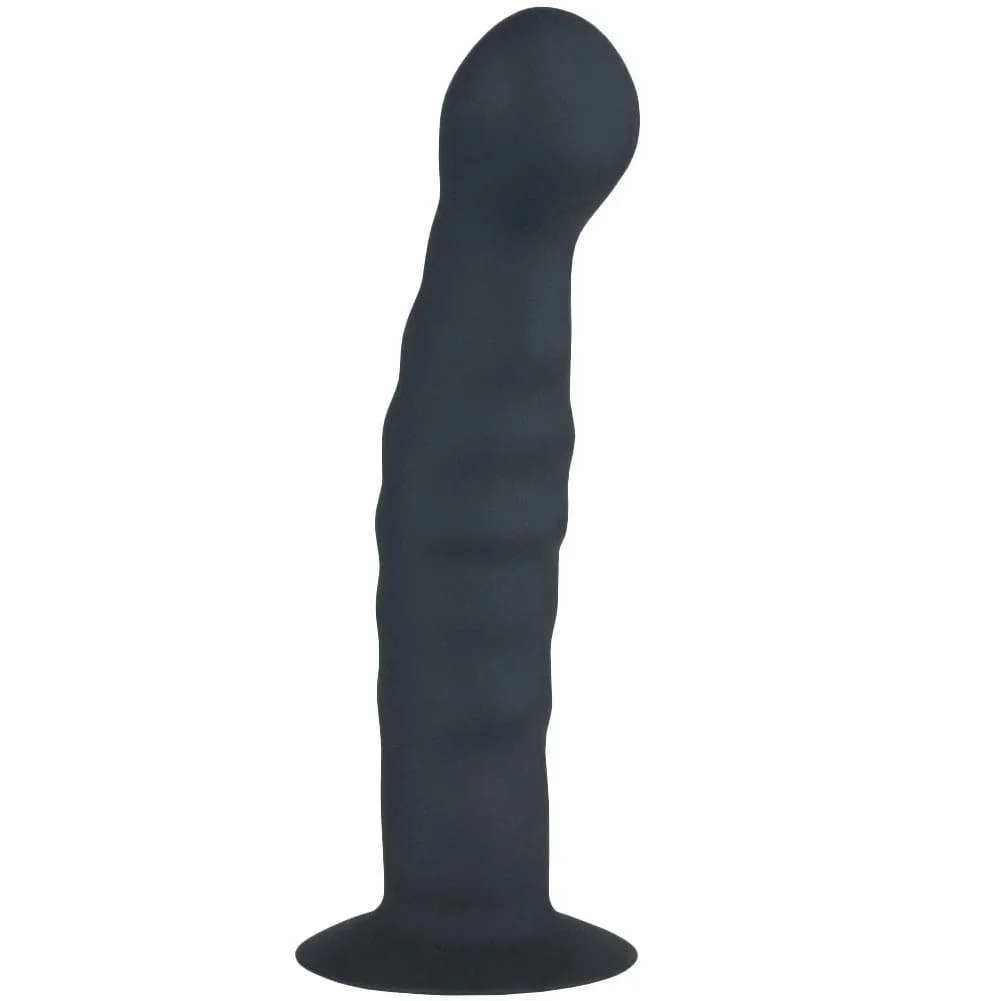 Rippled Silicone Probe - Suction Cup for Hands-Free Fun!