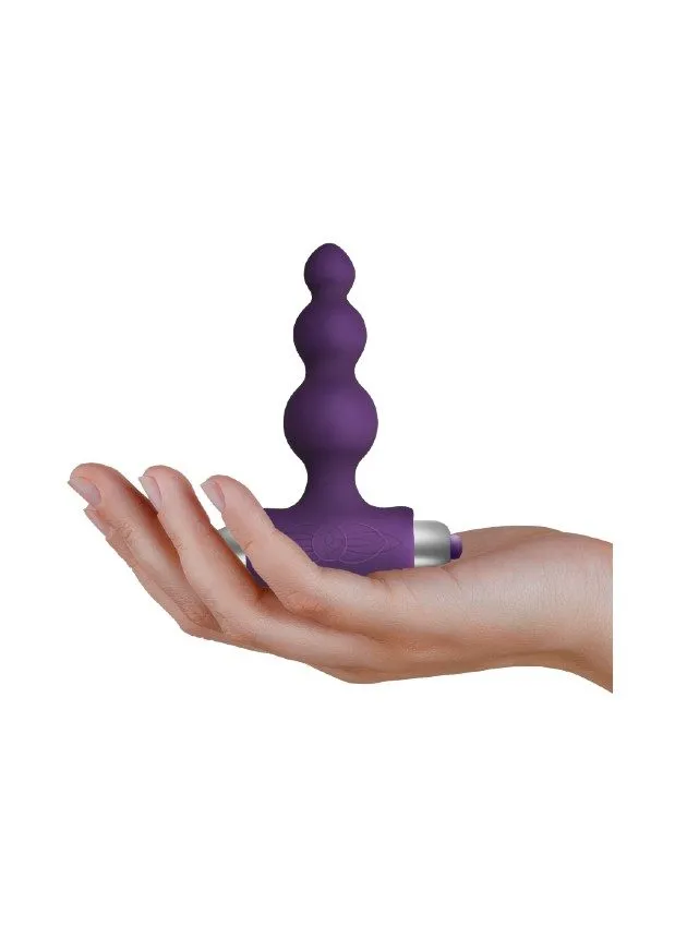 Rocks-Off Petite Sensations Bubbles Purple 7-speed Butt Plug