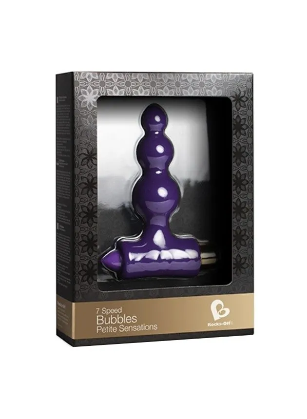 Rocks-Off Petite Sensations Bubbles Purple 7-speed Butt Plug