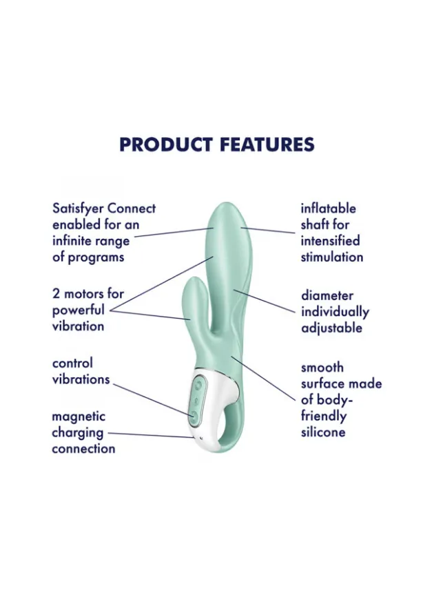 Satisfyer Air Pump Bunny 5 App-Controlled Inflatable Rabbit Vibrator