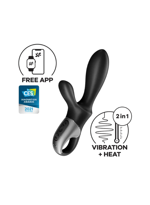 Satisfyer Heat Climax  App-Controlled Rabbit Vibrator Black