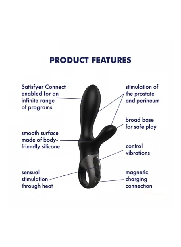 Satisfyer Heat Climax  App-Controlled Rabbit Vibrator Black