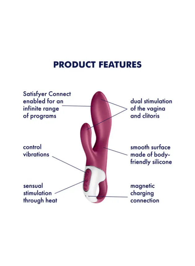 Satisfyer Heated Affair App-Controlled Rabbit Vibrator Red