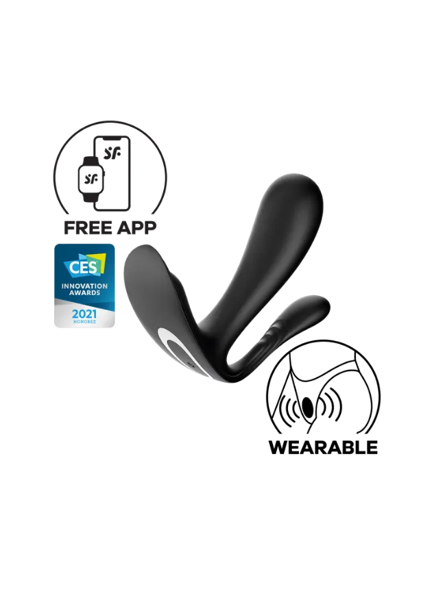 Satisfyer Top Secret  App-Controlled Vibrating G-Spot and Anal Stimulator Black