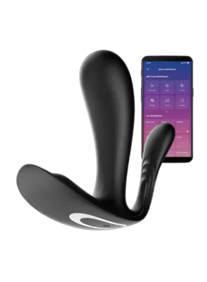 Satisfyer Top Secret  App-Controlled Vibrating G-Spot and Anal Stimulator Black