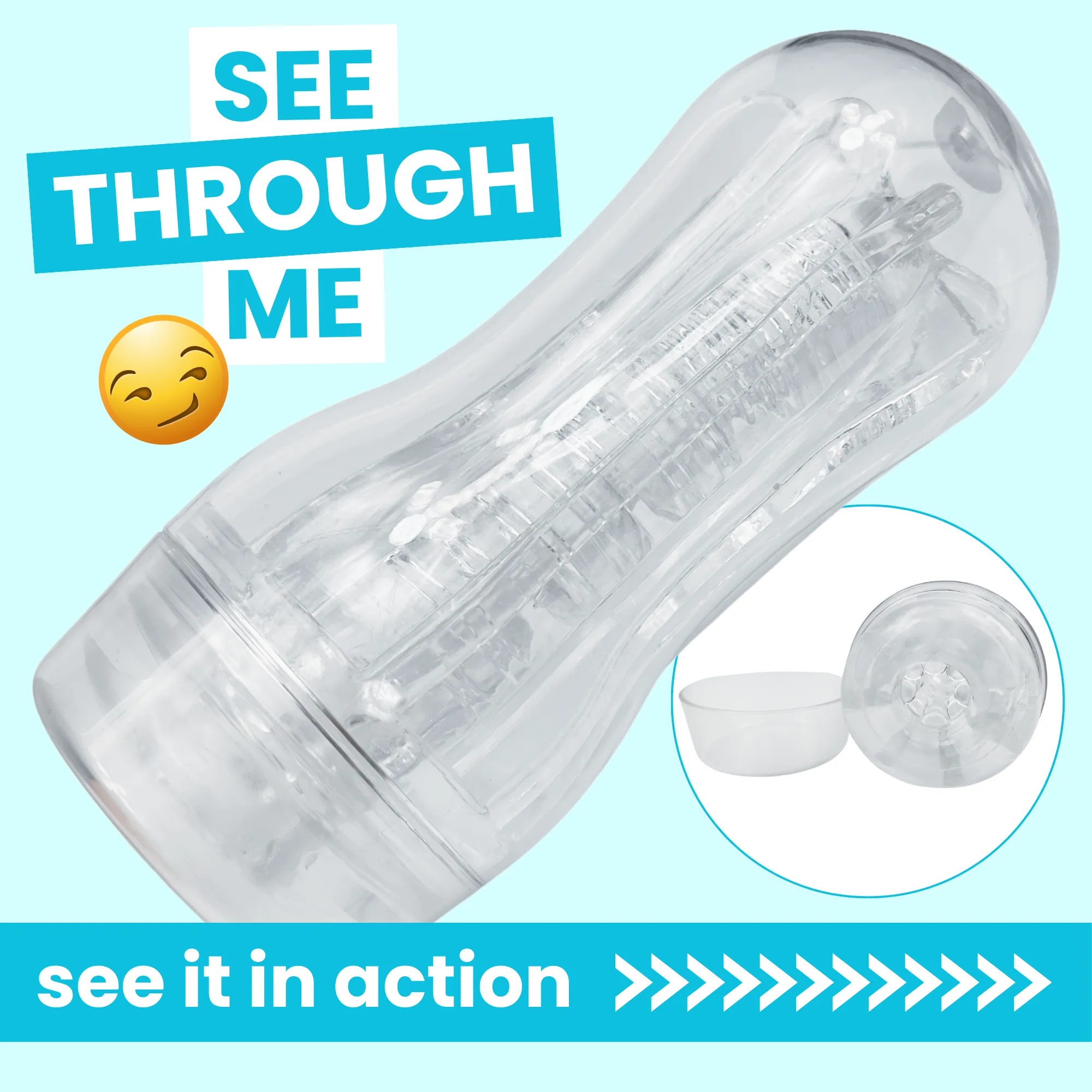 See Through Me - Clear Sucking Masturbator with Pleasure Nubs